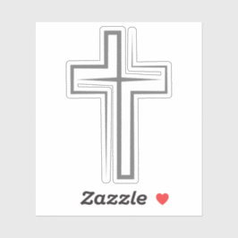Adesivo Símbolo de cruz de Cinzas inspirado na fé