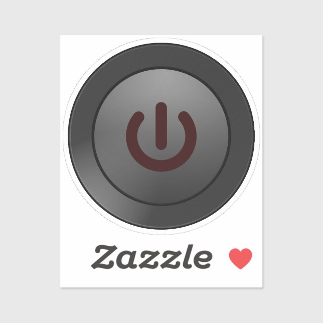 Adesivo Símbolo de desligamento (Folha)