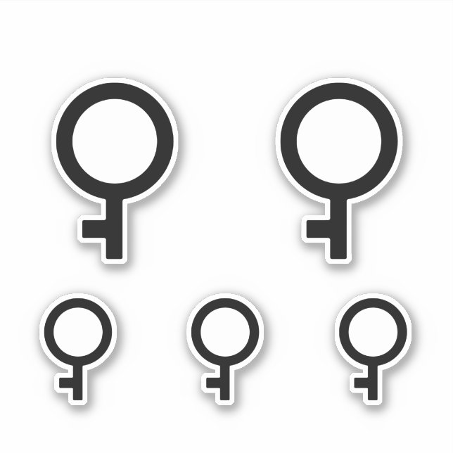 Adesivo Símbolo de Gênero Demigirl (Frente)