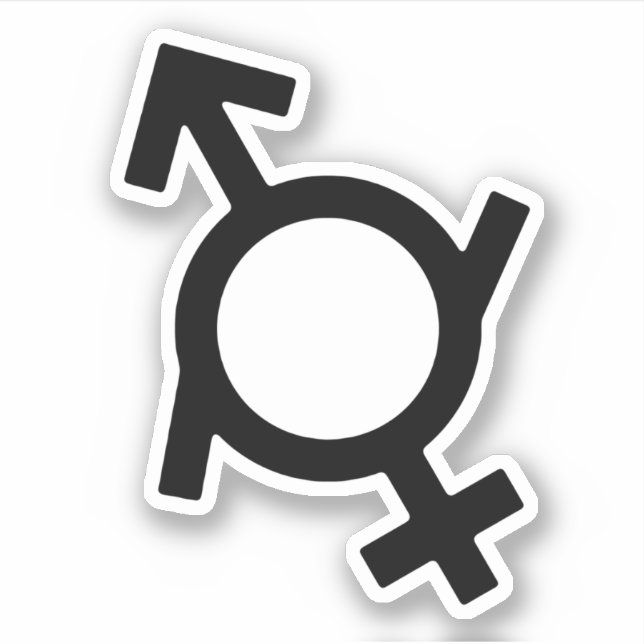 Adesivo Símbolo de Gênero Fluido (Frente)