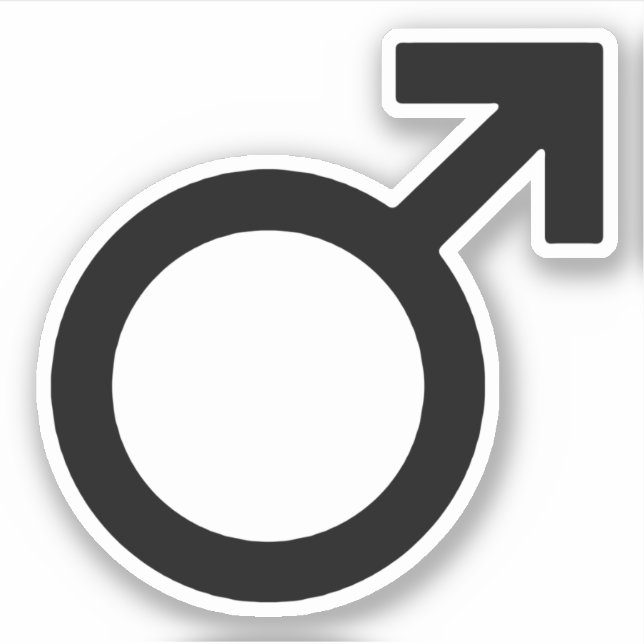 Adesivo Símbolo de Gênero Masculino (Frente)