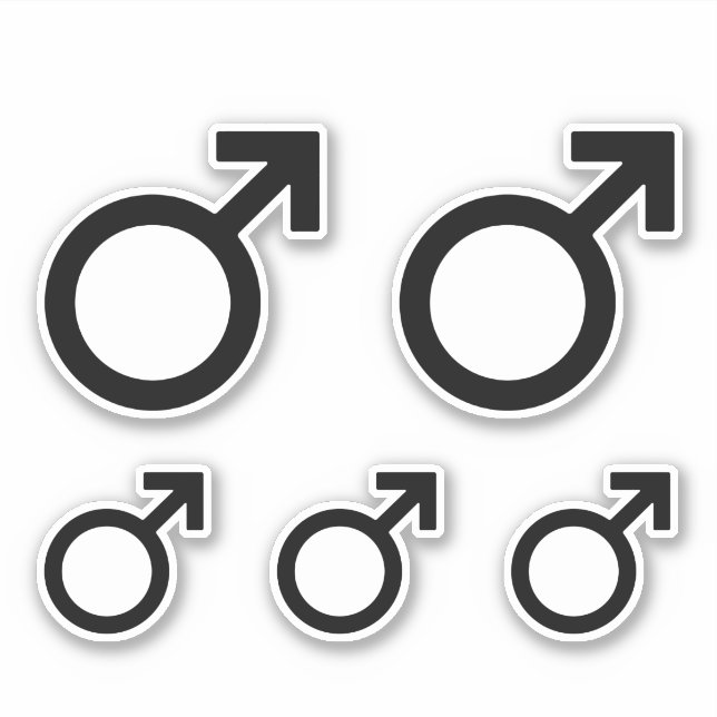 Adesivo Símbolo de Gênero Masculino (Frente)