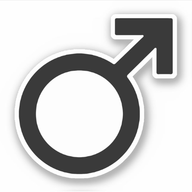 Adesivo Símbolo de Gênero Masculino (Frente)