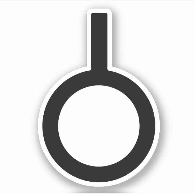 Adesivo Símbolo de Gênero Neutrois (Frente)