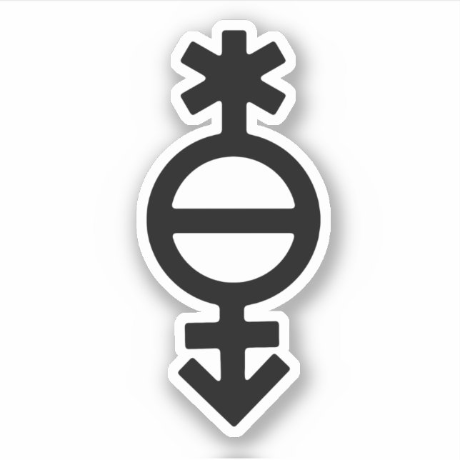 Adesivo Símbolo de Gênero Pangênero (Frente)