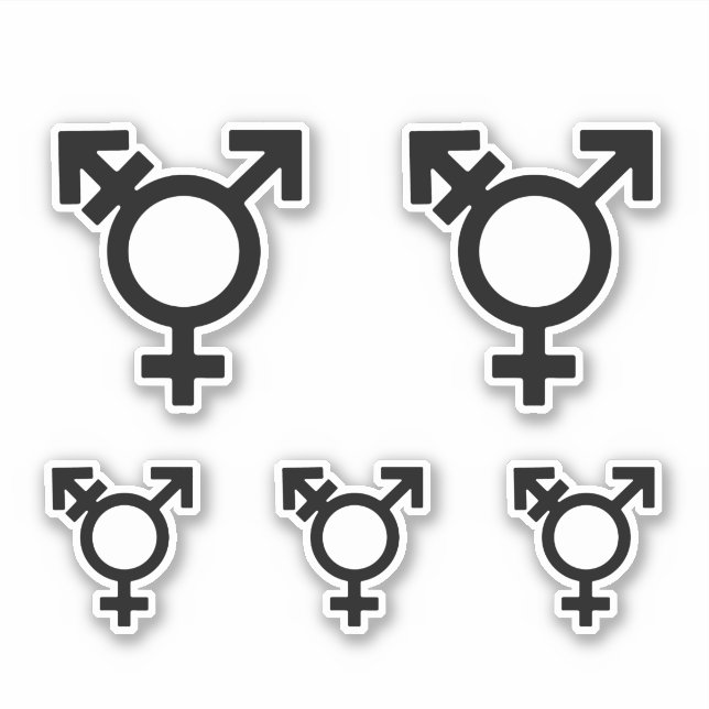 Adesivo Símbolo de Gênero Transgênero (Frente)