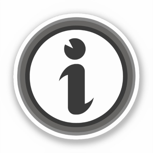 Adesivo Símbolo de Informação (Frente)