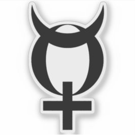 Adesivo Símbolo de Mercúrio do Planeta (preto)