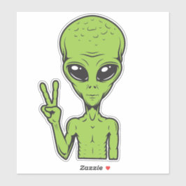 Adesivo Símbolo de Paz Alienígena Caminhão de Carro Extrat