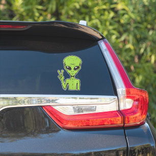 Adesivo Símbolo de Paz Alienígena Caminhão de Carro Extrat