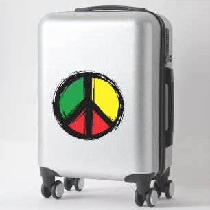 Adesivo Símbolo de paz com cores de reagoga