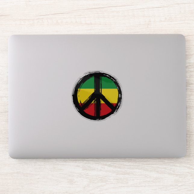 Adesivo Símbolo de paz com estilo reaggage (Computador)