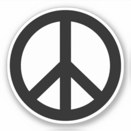 Adesivo Símbolo de paz de cor preto ou personalizado
