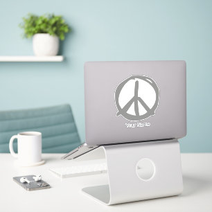 Adesivo Símbolo de Paz - Sinal de Vintage para Hippie Pací