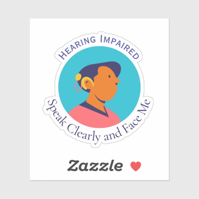 Adesivo Símbolo de surdo (Folha)