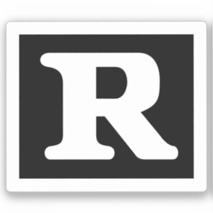 Adesivo Símbolo Engraçado Rated R Restrito