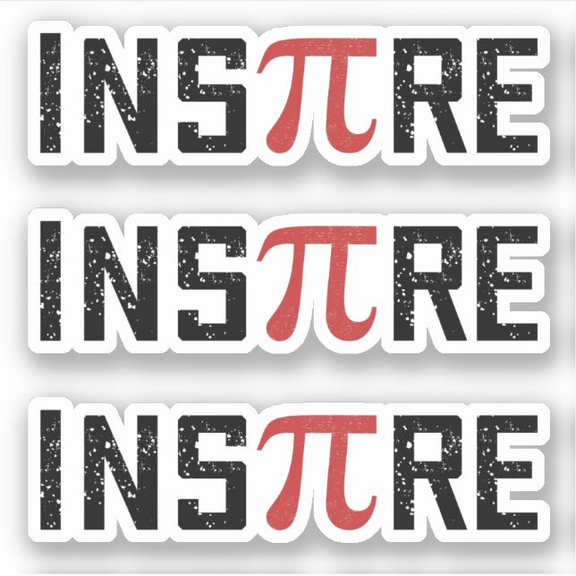 Adesivo Símbolo InsPire Pi Feliz Pi dia 14 de março (Frente)