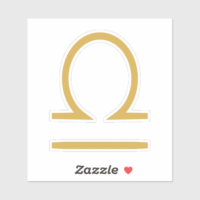 Adesivo Símbolo Libra Zodiac (Folha)