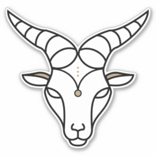 Adesivo Símbolo negro astrológico do Capricórnio Terra