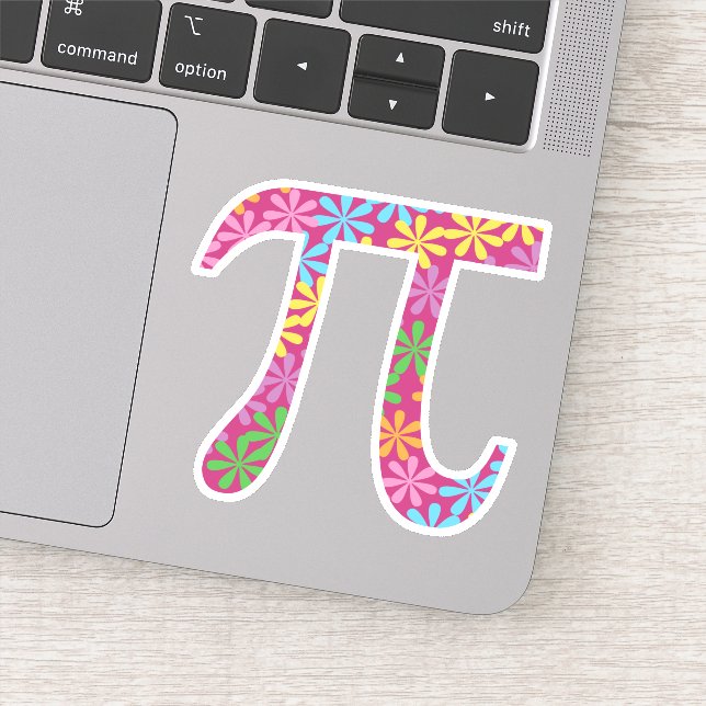 Adesivo Símbolo Pi Primavera Pi Floral Colorido (Detalhe)