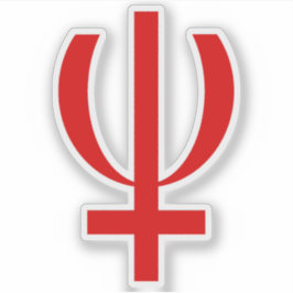 Adesivo Símbolo Planeta Netuno (vermelho)