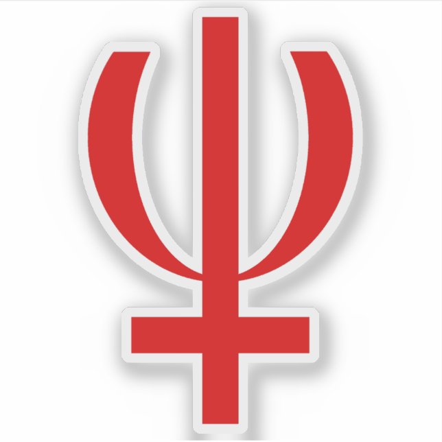 Adesivo Símbolo Planeta Netuno (vermelho) (Frente)