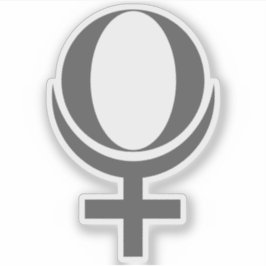 Adesivo Símbolo Planeta Plutão (cinza)