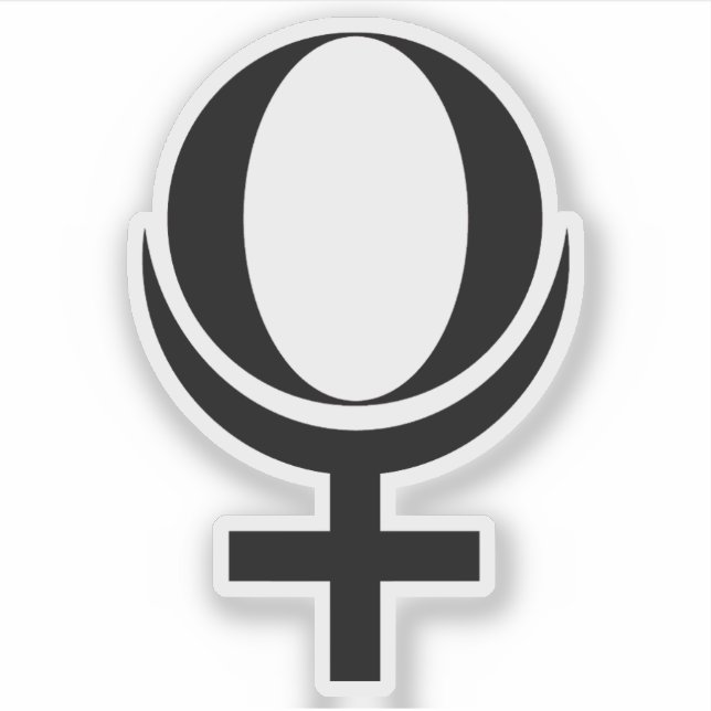 Adesivo Símbolo Planeta Plutão (preto) (Frente)