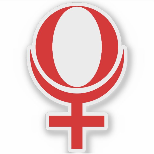 Adesivo Símbolo Planeta Plutão (vermelho) (Frente)