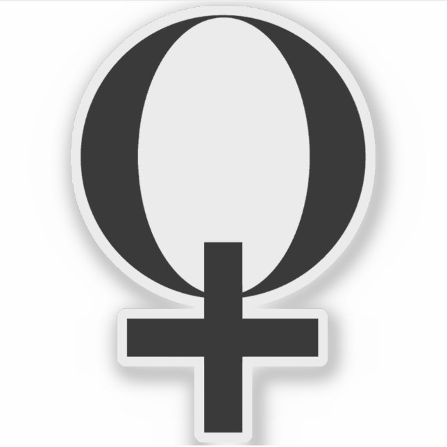 Adesivo Símbolo Planeta Vênus (preto) (Frente)