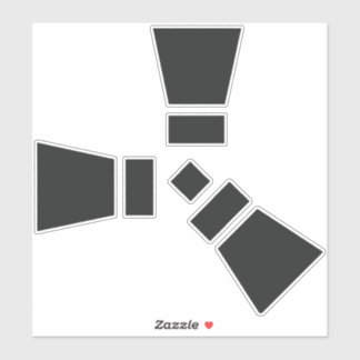 Adesivo Símbolo RUST Preto em Branco