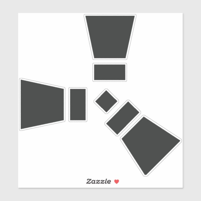 Adesivo Símbolo RUST Preto em Branco (Folha)