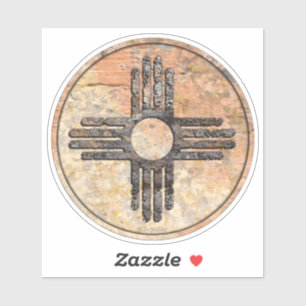 Adesivo Símbolo Sol Zia do Novo México - Canhões Conver