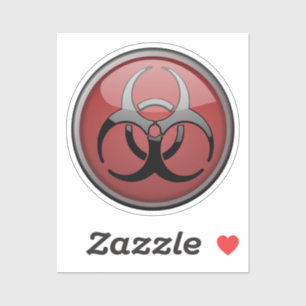 Adesivo Símbolo Tóxico de Risco Biológico