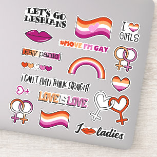 Adesivo Símbolo Vênus de Bandeira Lésbica