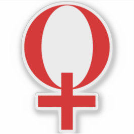 Adesivo Símbolo Vênus Planeta (vermelho)