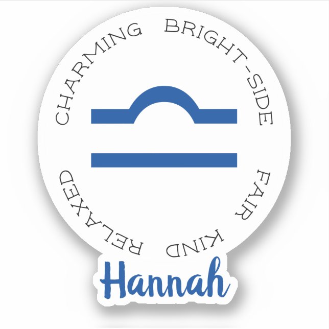 Adesivo Símbolo Zodiac Libra (Frente)