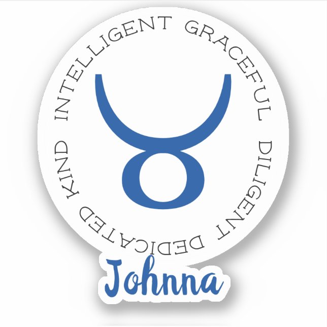 Adesivo Símbolo Zodiac Taurus (Frente)