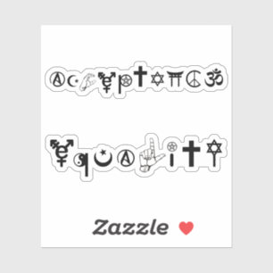 Adesivo Símbolos de Igualdade de Aceitação 1