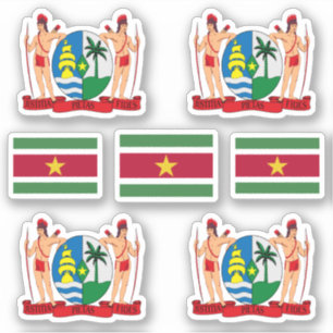 Adesivo Símbolos do Estado do Suriname / casaco de armas 