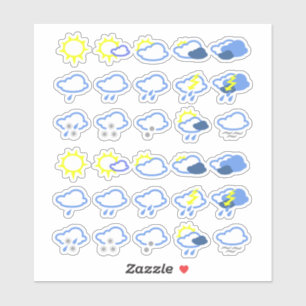 Adesivo símbolos meteorológicos simples