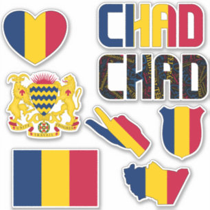 Adesivo Símbolos Nacionais Incríveis do Chade