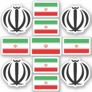 Adesivo Símbolos nacionais iranianos/emblem e bandeira