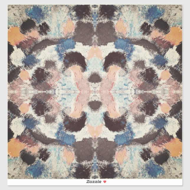 Adesivo Simetria de Pastel vibrante - Arte texturizada por (Folha)