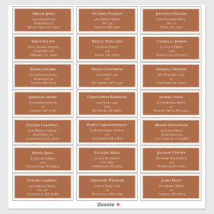 Adesivo Simple Boho Terracotta Endereço de Convidado