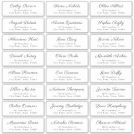 Adesivo Simple Elegant Classy Script Guest Address Labels