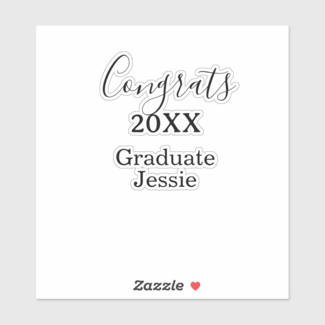Adesivo Simple graduation congratulations minimal add clas (Folha)