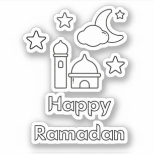 Adesivo Simple Happy Ramadan