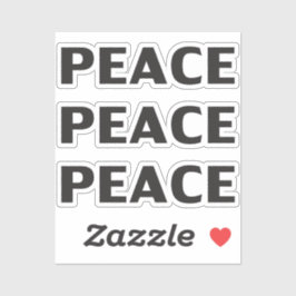 Adesivo Simples elegante, simples e negro de paz