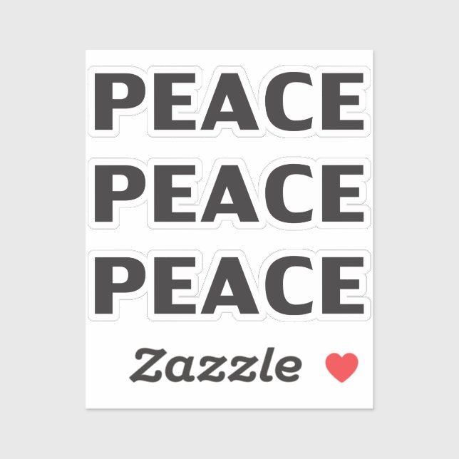 Adesivo Simples elegante, simples e negro de paz (Folha)